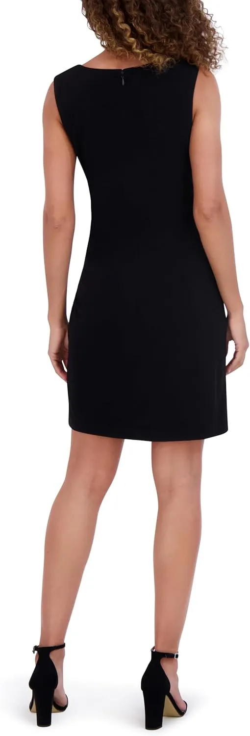 kensie Women's Sleeveless V-Neck Sheath Mini Dress