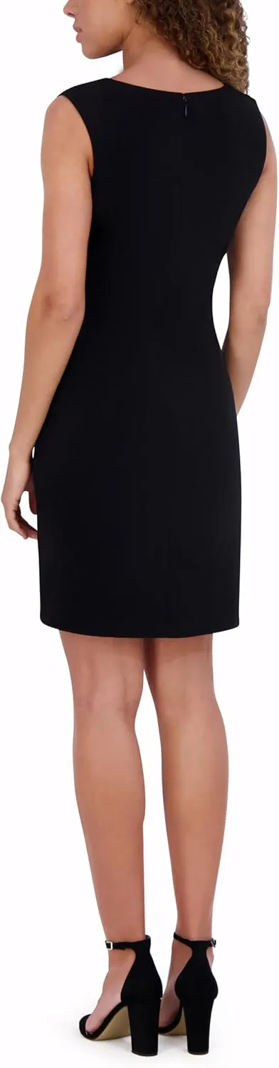kensie Women's Sleeveless V-Neck Sheath Mini Dress