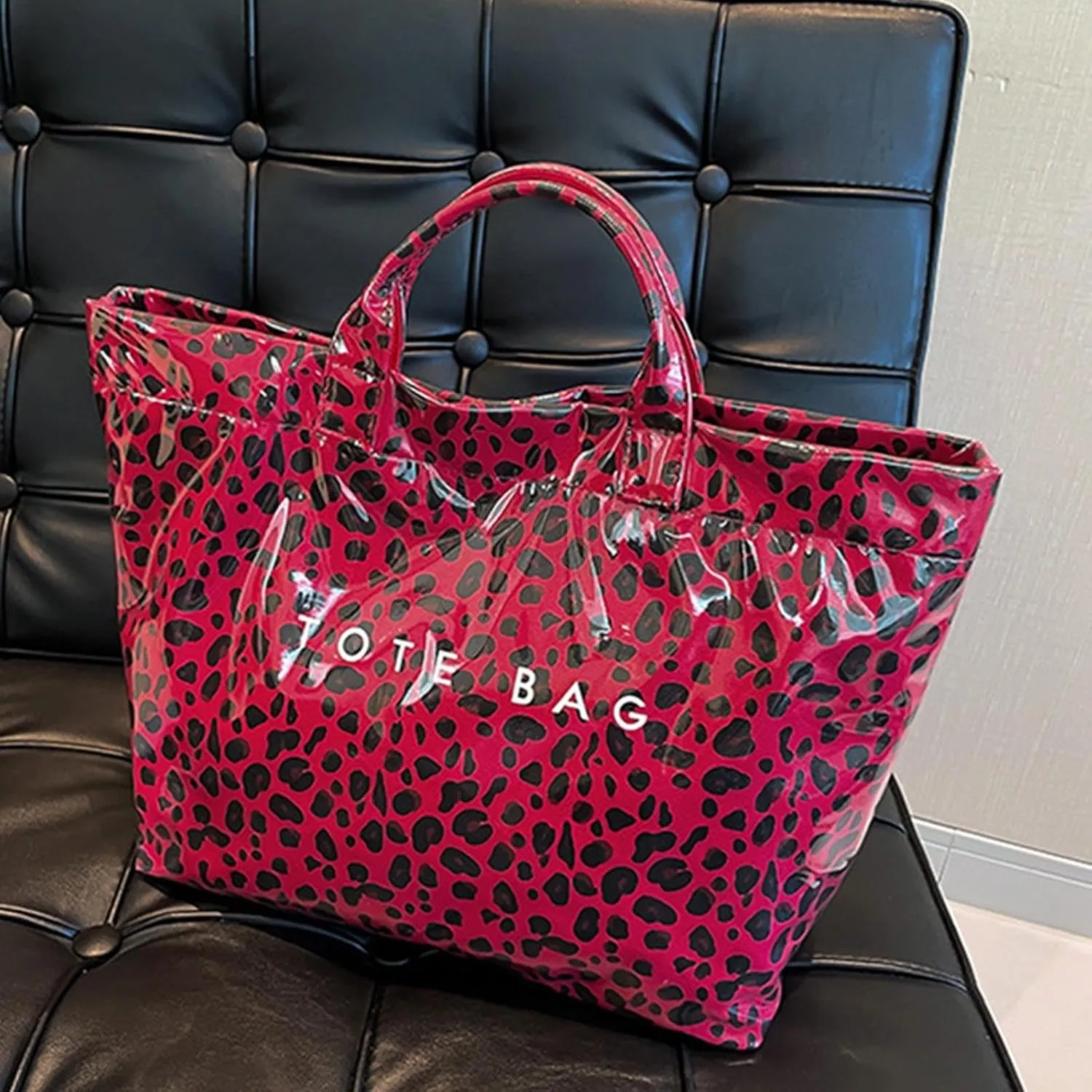 Large Capacity Leopard Print Lazy Wind Bag Fashion Handheld Large Capacity Shoulder Tote Bags Handbag Women