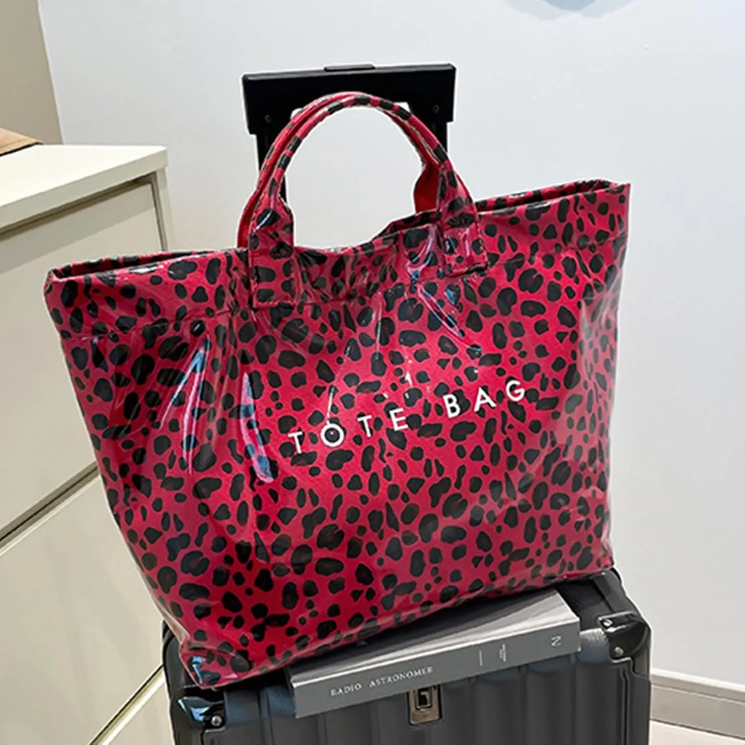 Large Capacity Leopard Print Lazy Wind Bag Fashion Handheld Large Capacity Shoulder Tote Bags Handbag Women