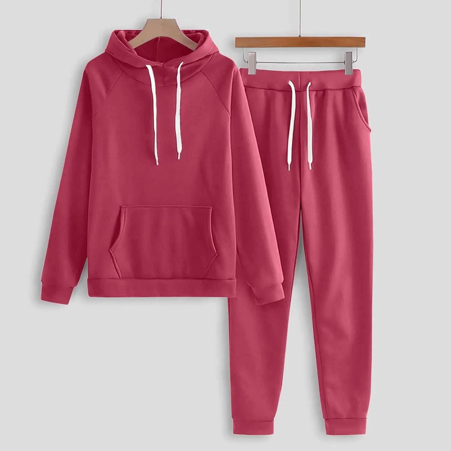 Lastesso Womens Jogger Set Casual Size Sweat Suit Soft Hoodies with Front Pocket Comfy Baggy Sweatpants Track Suits Clothes