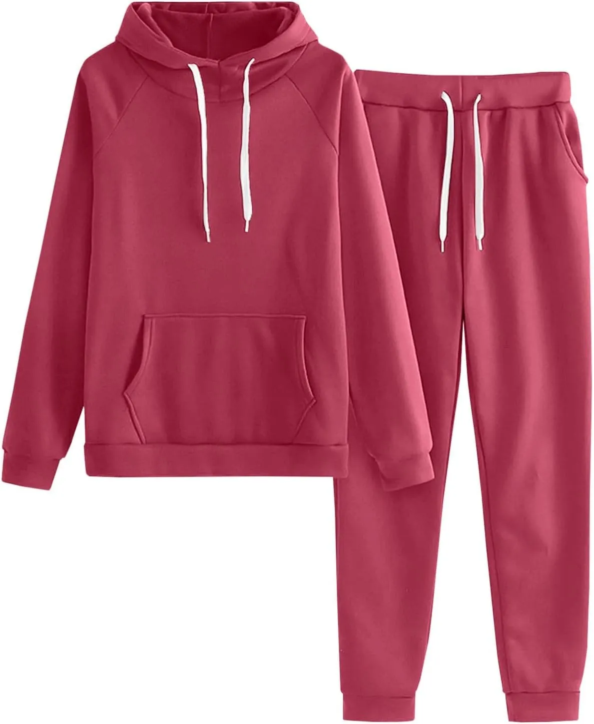 Lastesso Womens Jogger Set Casual Size Sweat Suit Soft Hoodies with Front Pocket Comfy Baggy Sweatpants Track Suits Clothes