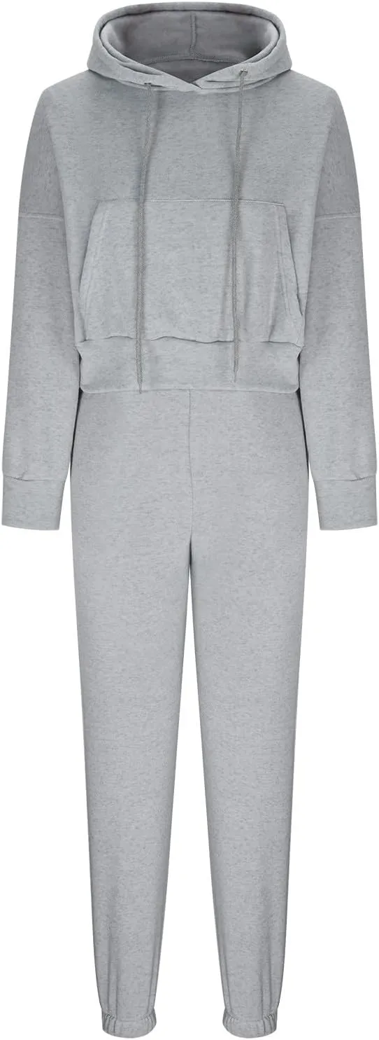Lastesso Womens Matching Lounge Set Soft Long Sleeve Drawstring Tops Baggy Solid Sweat Suits Casual Sprint Fall Clothes