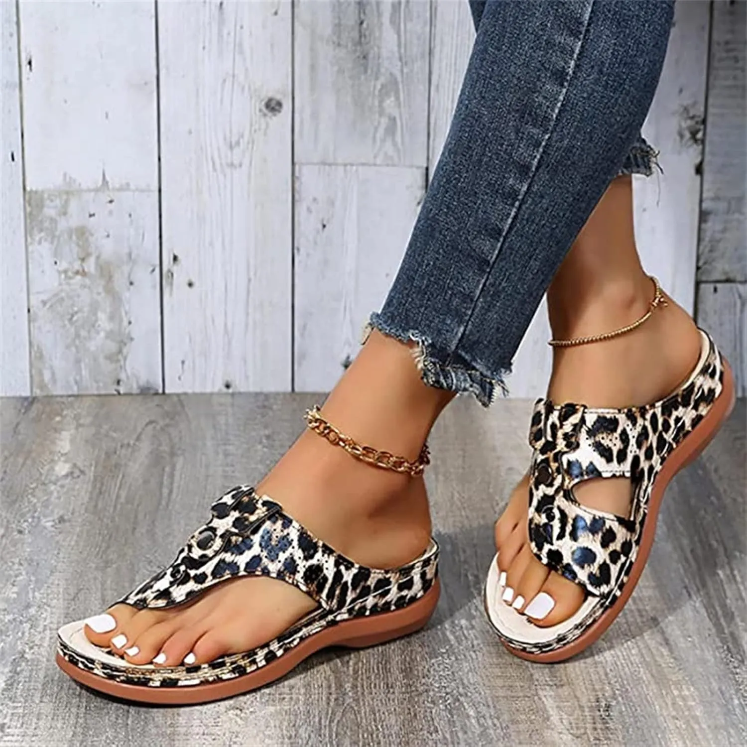 Lausiuoe Flip Flops For Women With Arch Support Dressy Summer Orthotic Sandals Comfortable Walking Orthopedic Sandals