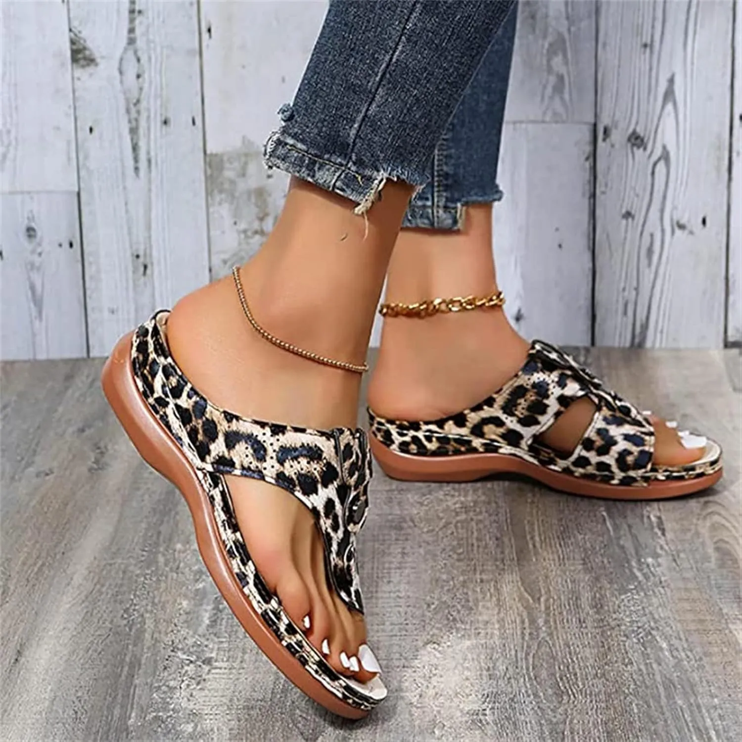 Lausiuoe Flip Flops For Women With Arch Support Dressy Summer Orthotic Sandals Comfortable Walking Orthopedic Sandals