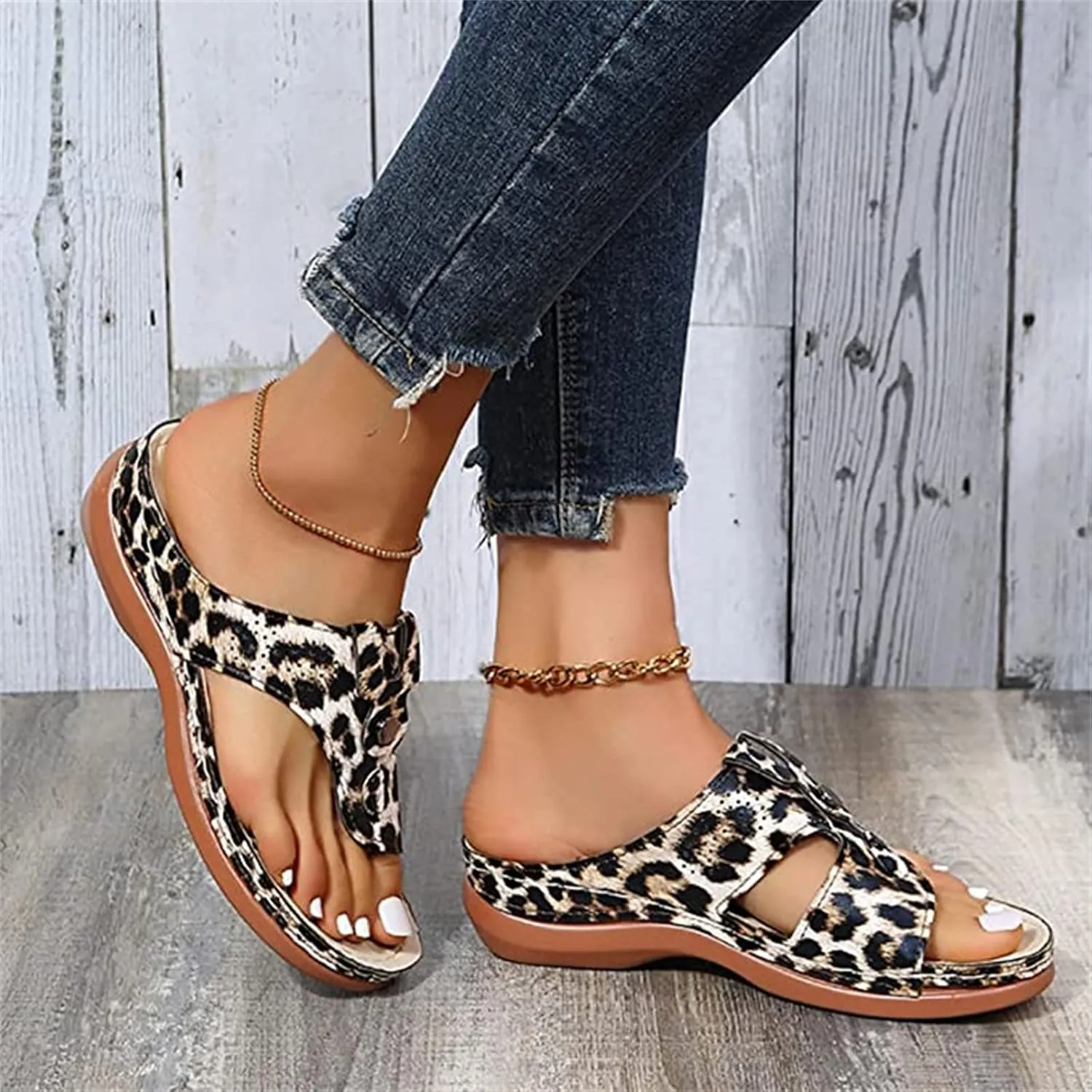 Lausiuoe Flip Flops For Women With Arch Support Dressy Summer Orthotic Sandals Comfortable Walking Orthopedic Sandals