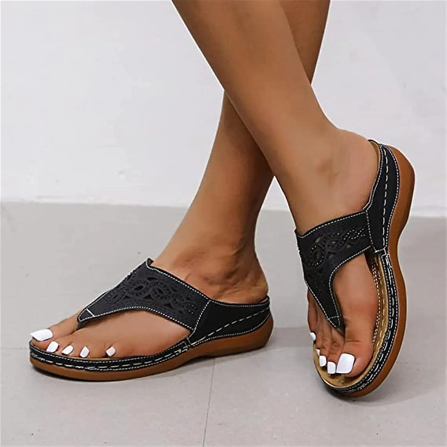 Lausiuoe Women's Comfy Orthotic Sandals,Womens Dressy Summer Slingback Orthopedic Slide Walking Shoes With Arch Support
