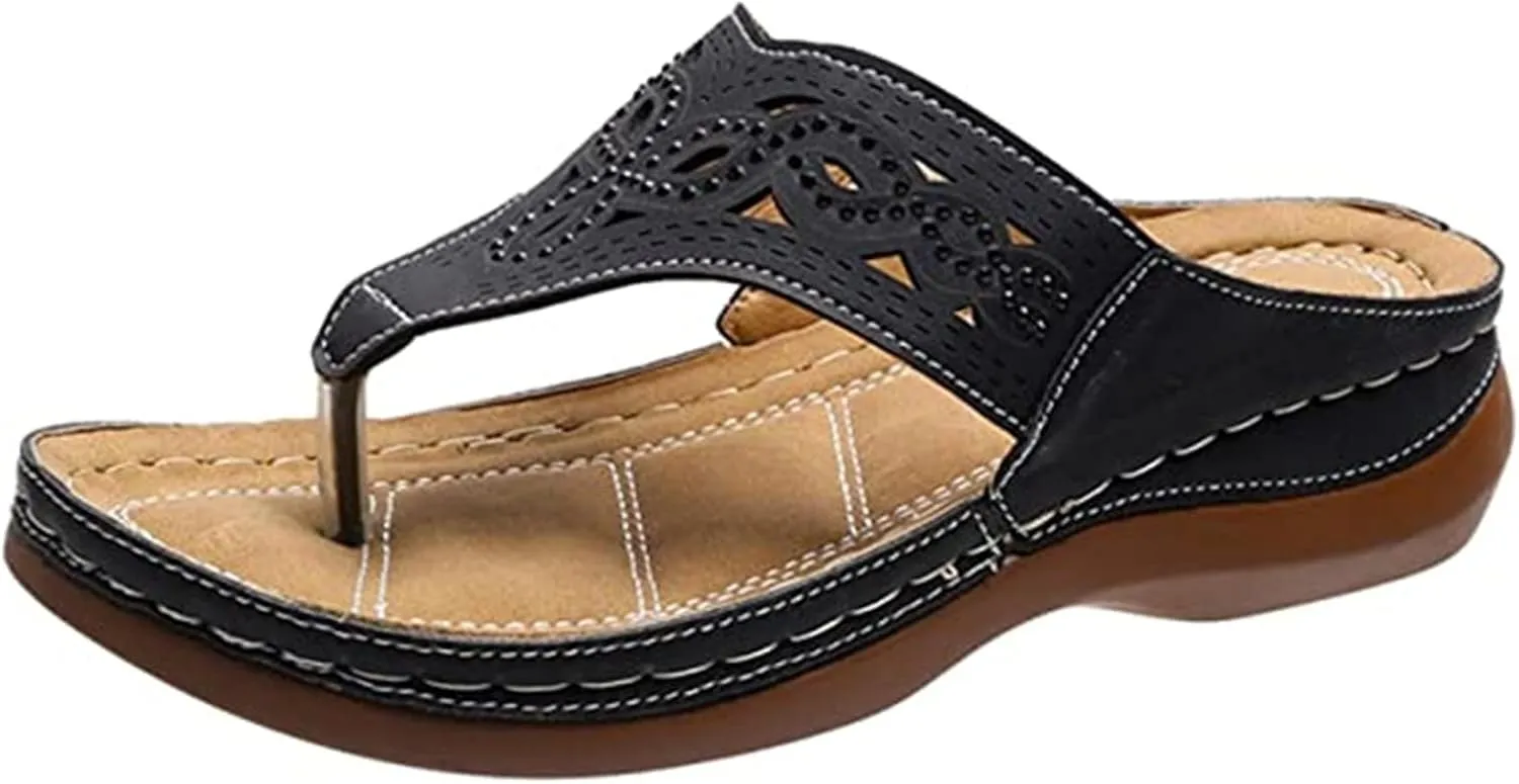 Lausiuoe Women's Comfy Orthotic Sandals,Womens Dressy Summer Slingback Orthopedic Slide Walking Shoes With Arch Support