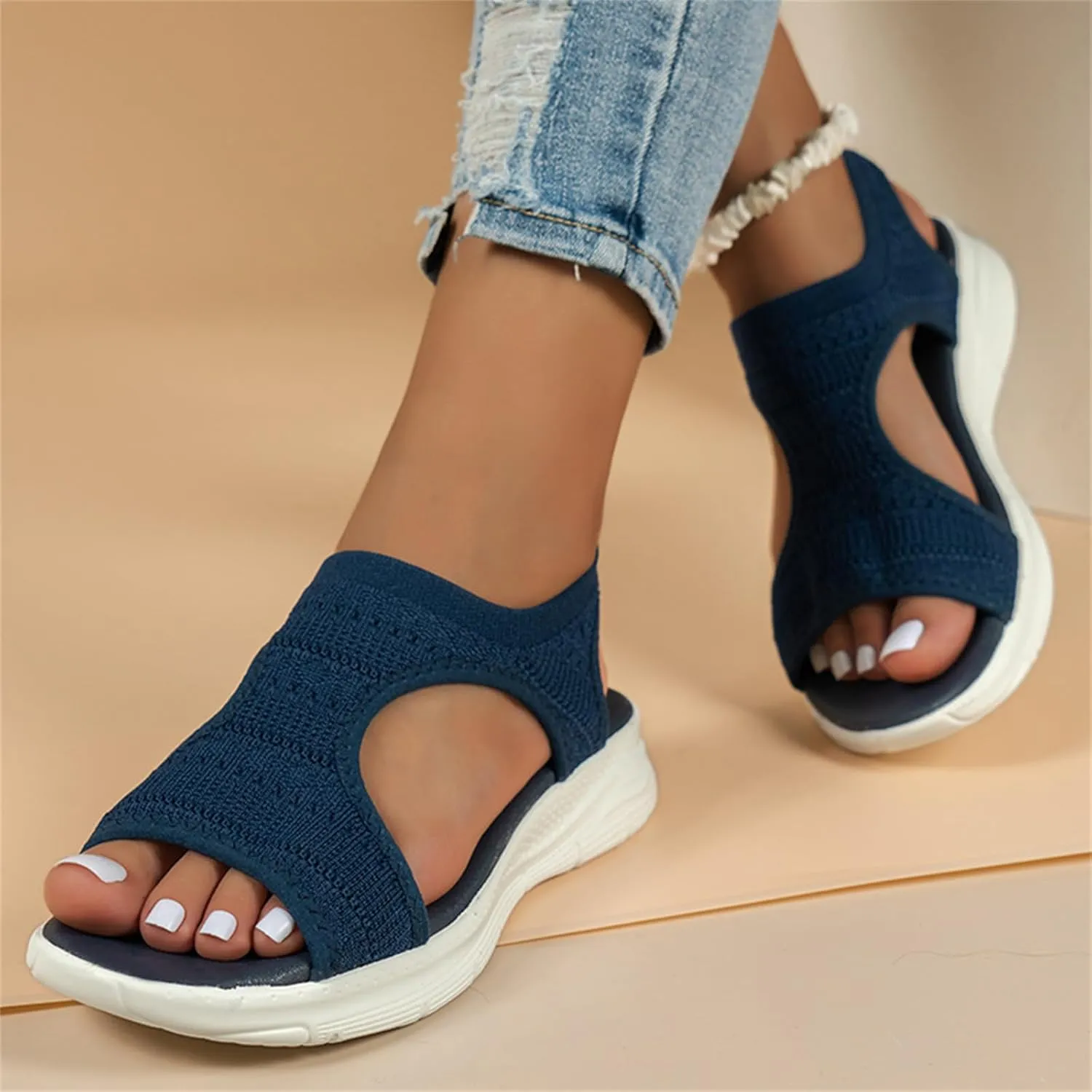Lausiuoe Womens Sandals With Arch Support Dressy Summer Casual Fashion Orthotic Slides Athletic Slip On Orthopedic Shoes 2025