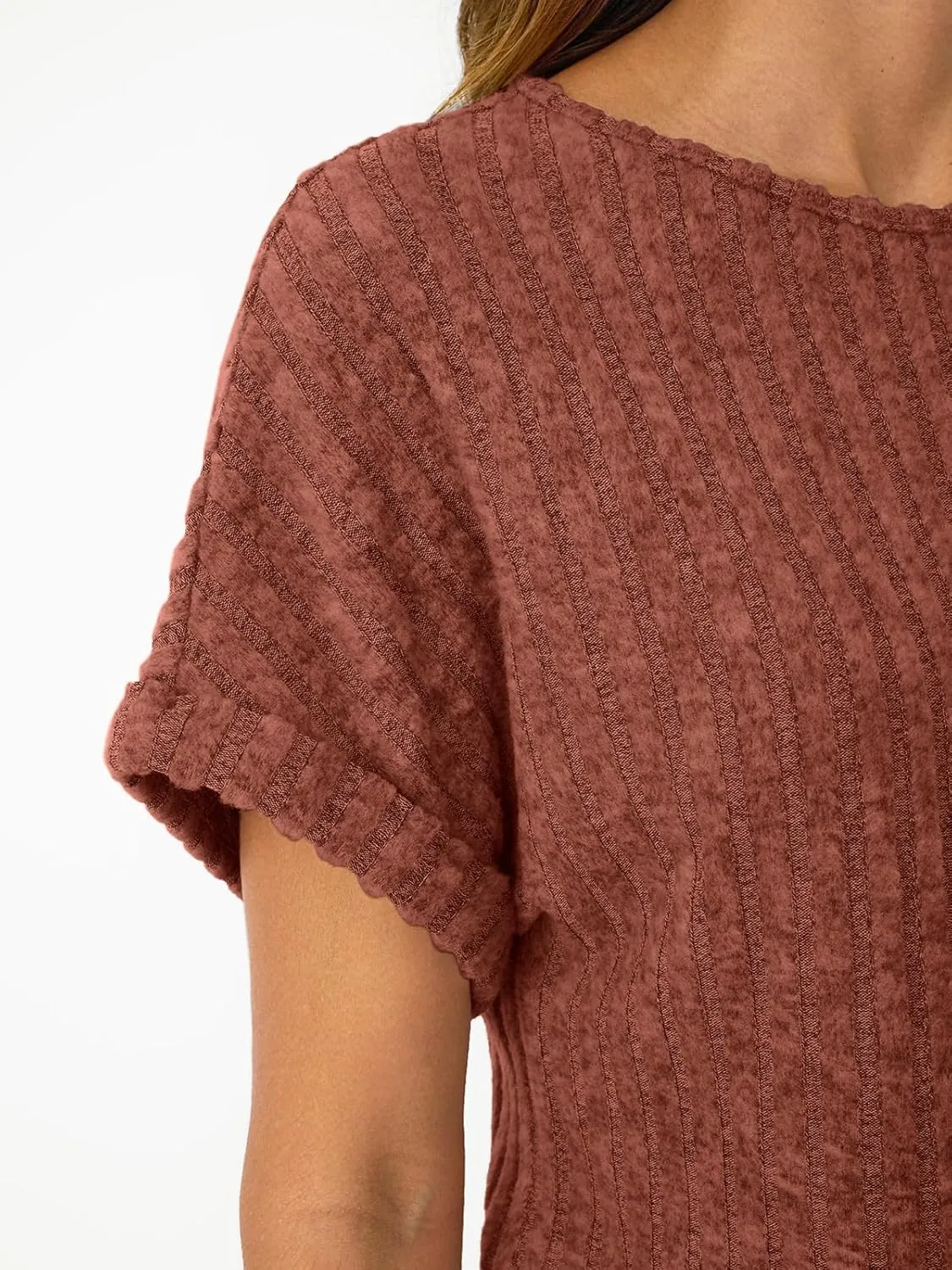 LILLUSORY Women Short Sleeve T Shirt Summer Sweater Dressy Casual Blouse Business Top Work Clothing