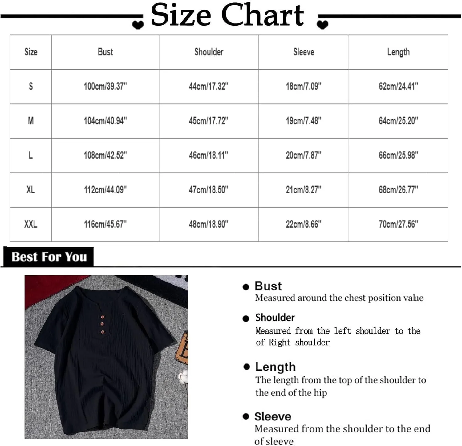 Linen Shirts for Men Plus Size Loose Summer Casual T-Shirts V Neck Solid Button Henley Shirt Lightweight Beach Top