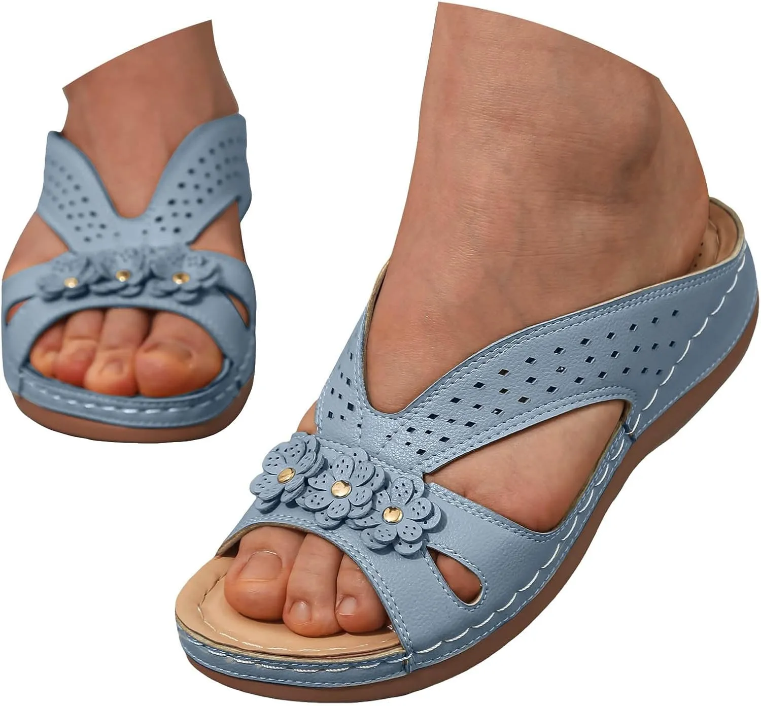 Low Wedge Sandals for Women Sandals Wedge for Women Casual Womens Sandal Comfortable Women's Sandal Dressy