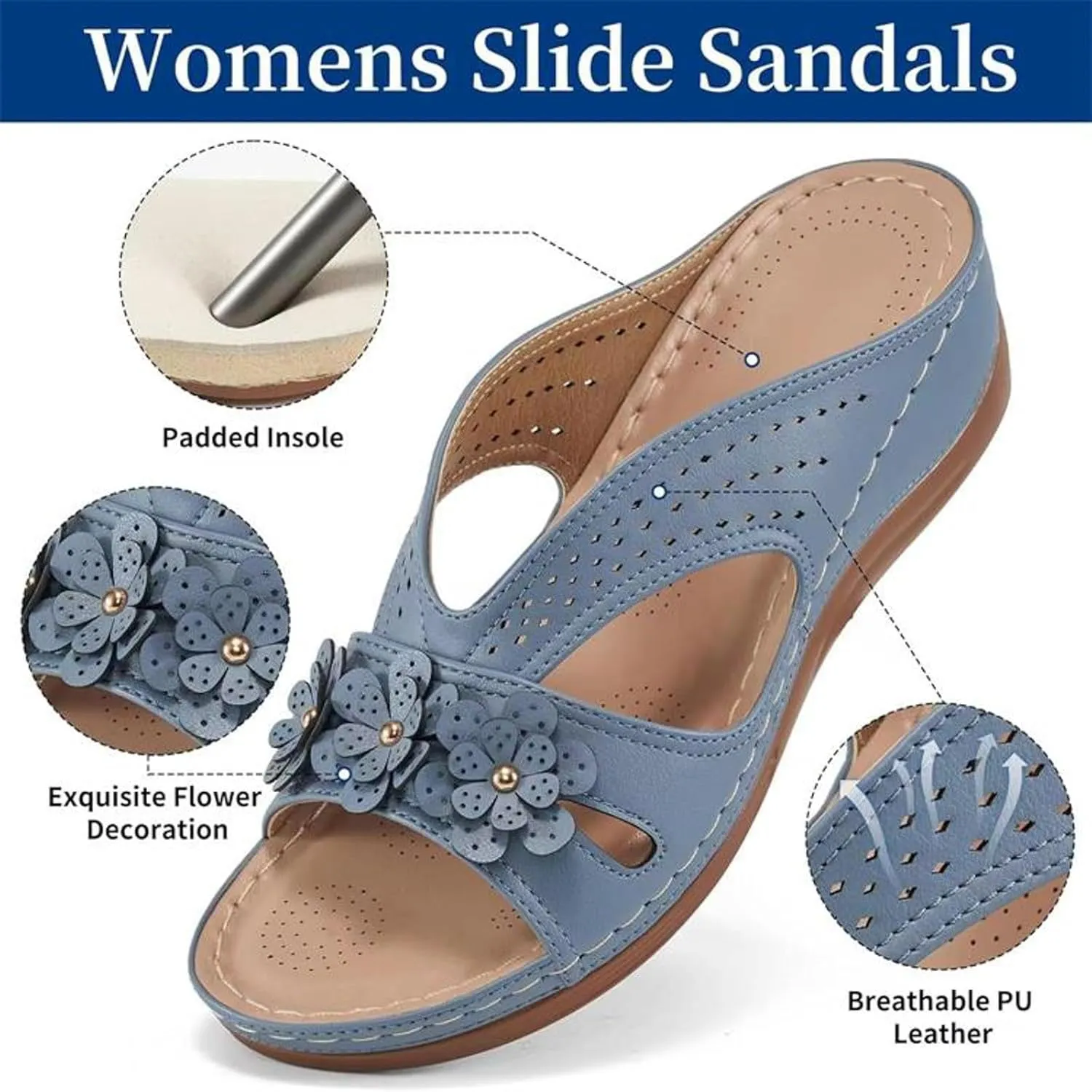 Low Wedge Sandals for Women Sandals Wedge for Women Casual Womens Sandal Comfortable Women's Sandal Dressy
