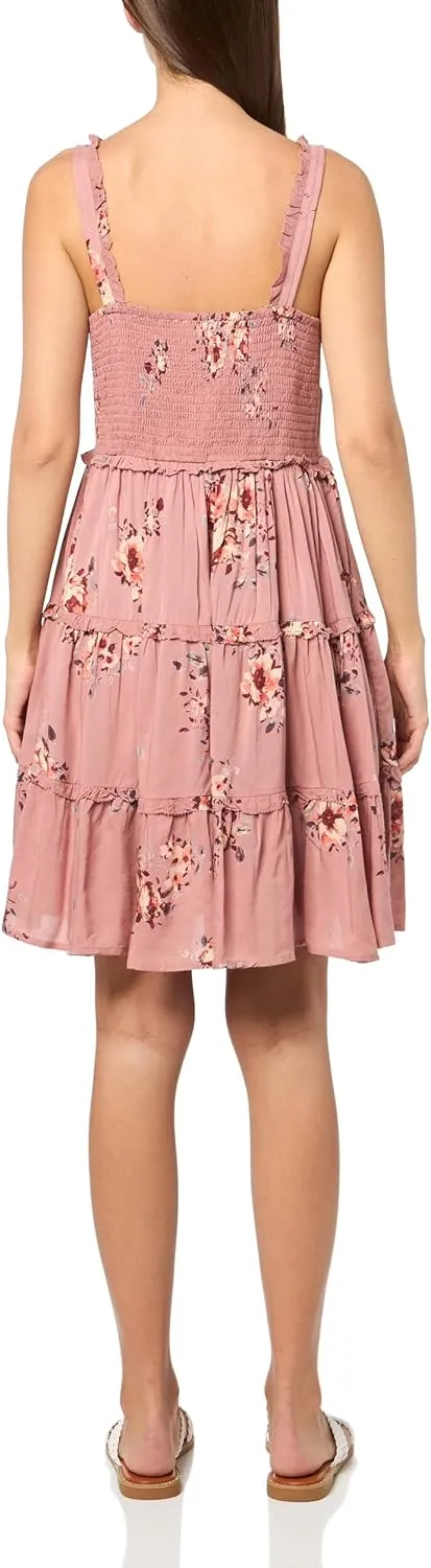 Lucky Brand Women's Tiered Ruffle Corset MINI Dress