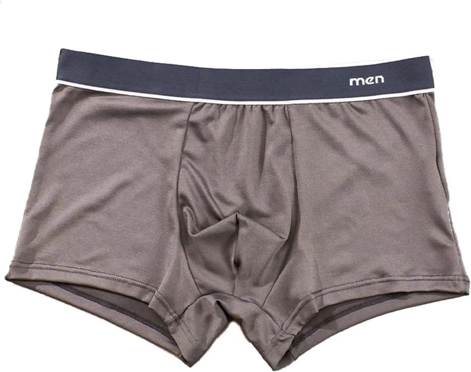 Men's Boxer Briefs Breathable Comfort Soft Underwear with Pouch Mid Waist Solid Underpants Sports Male Ball Pouch