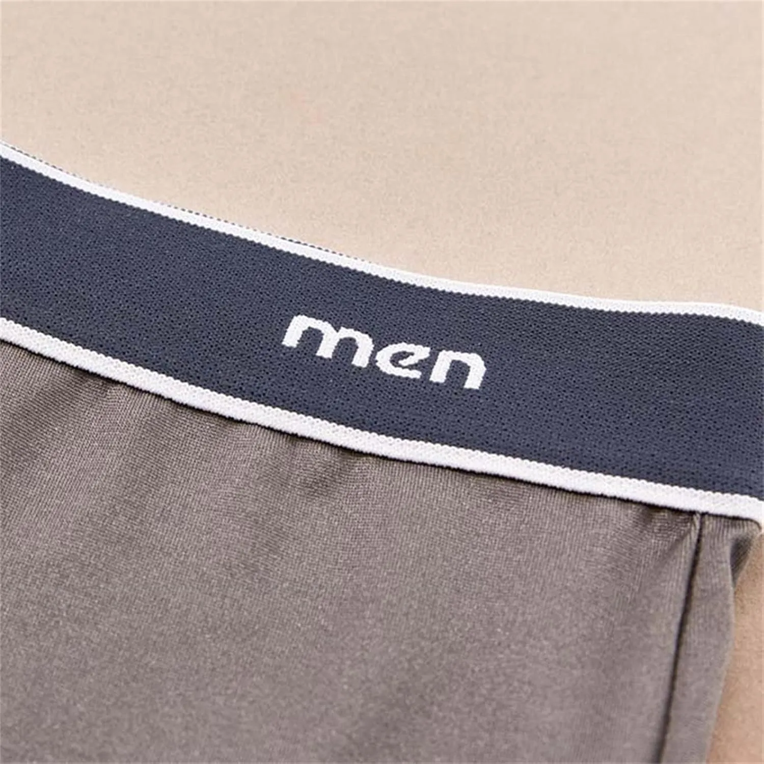 Men's Boxer Briefs Breathable Comfort Soft Underwear with Pouch Mid Waist Solid Underpants Sports Male Ball Pouch