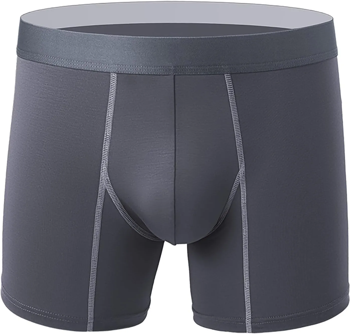 Men's Boxer Briefs Soft Comfort Close Fitting Breathable Long Leg Underwear Athletic Workout Male Underpants