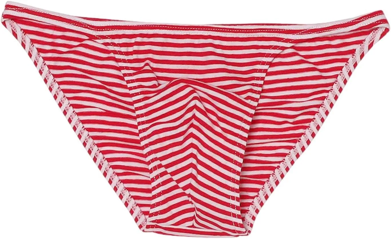 Men's Breathable Boxer Briefs Support Pouch Hollow Out Jockstrap Underwear Lightweight Mesh Sexy Underwear Trunks M 04-Red