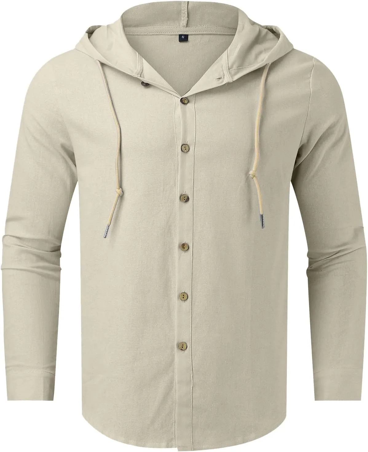 Men's Casual Button Cardigan Long Sleeve Stylish Hoodies Button Down Shirt Henley Shirt Breathable Sweatshirt