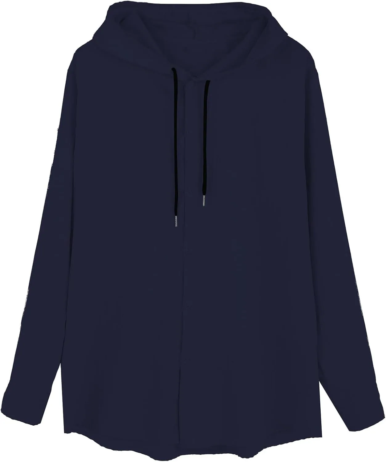 Mens Cotton Linen Hoodie Loose Long Sleeve Beach Top Lightweight Breathable Hooded Button Down Shirt Summer Casual Tee