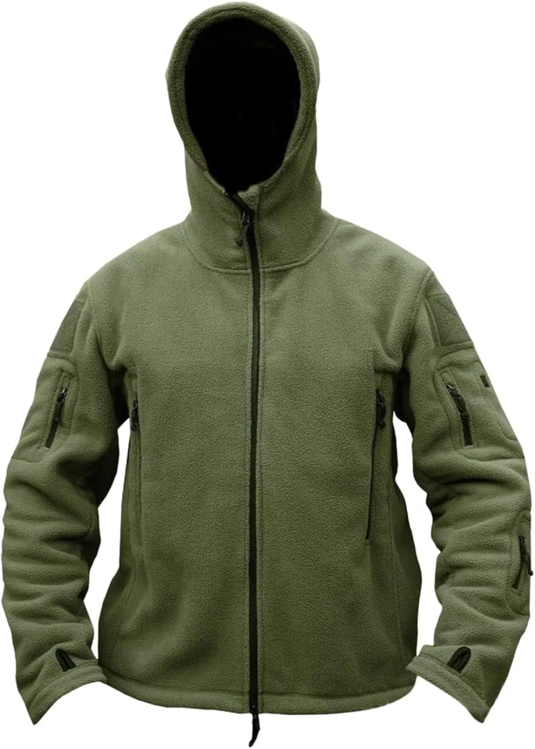 Men's Hooded Sweatshirts Fleece Jackets Warm Comfortable Solid Color Zipper Coats Long Sleeves Autumn Winter