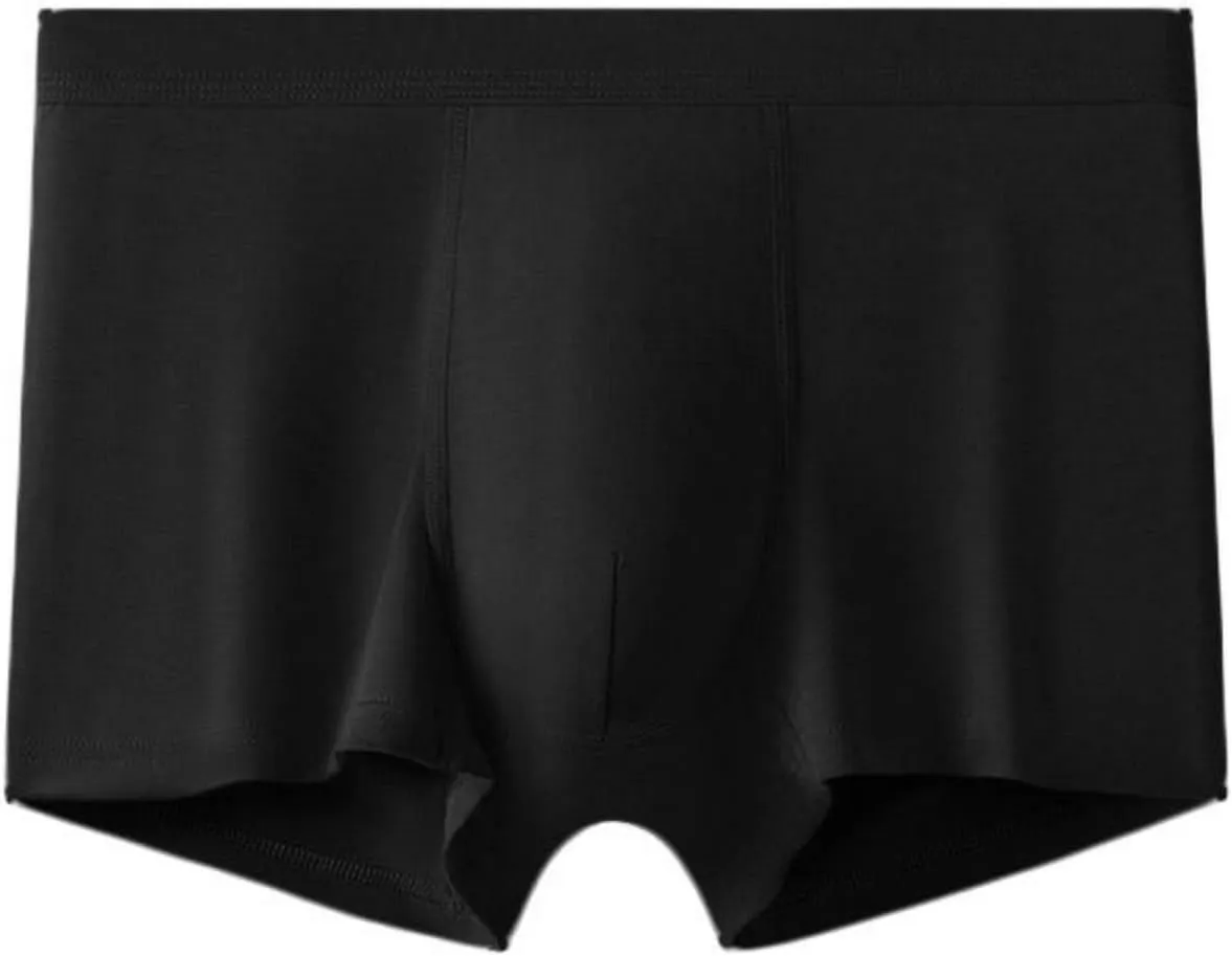 Mens Ice Silk Boxer Briefs Lightweight Breathable Modal Underwear Comfort Support Pouch Quick Dry Underpants