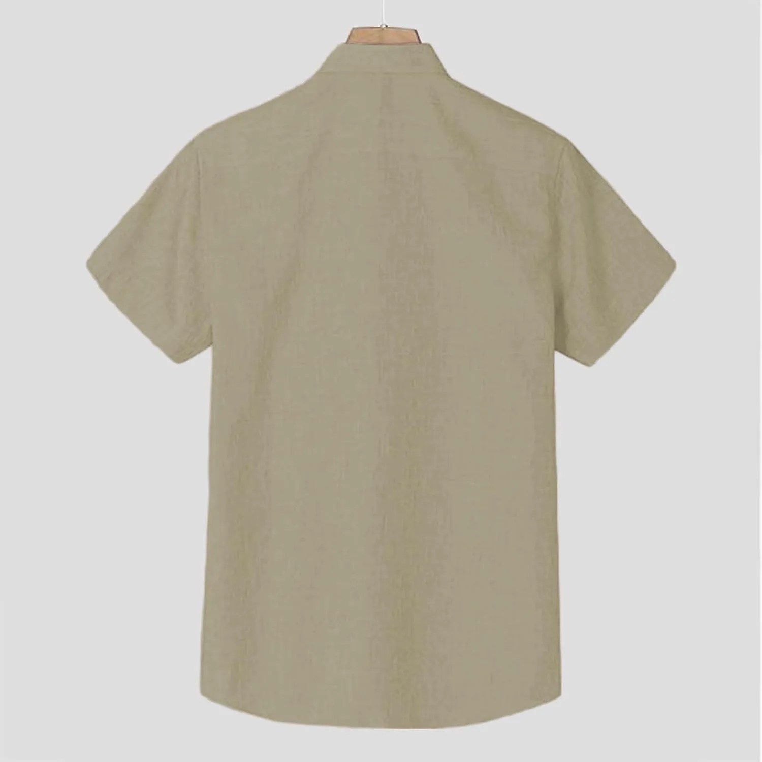 Mens Linen Shirts 2025 Fashion Smart Formal Button Down Shirt Business Casual Work Tee Leisure Summer Beach Tops