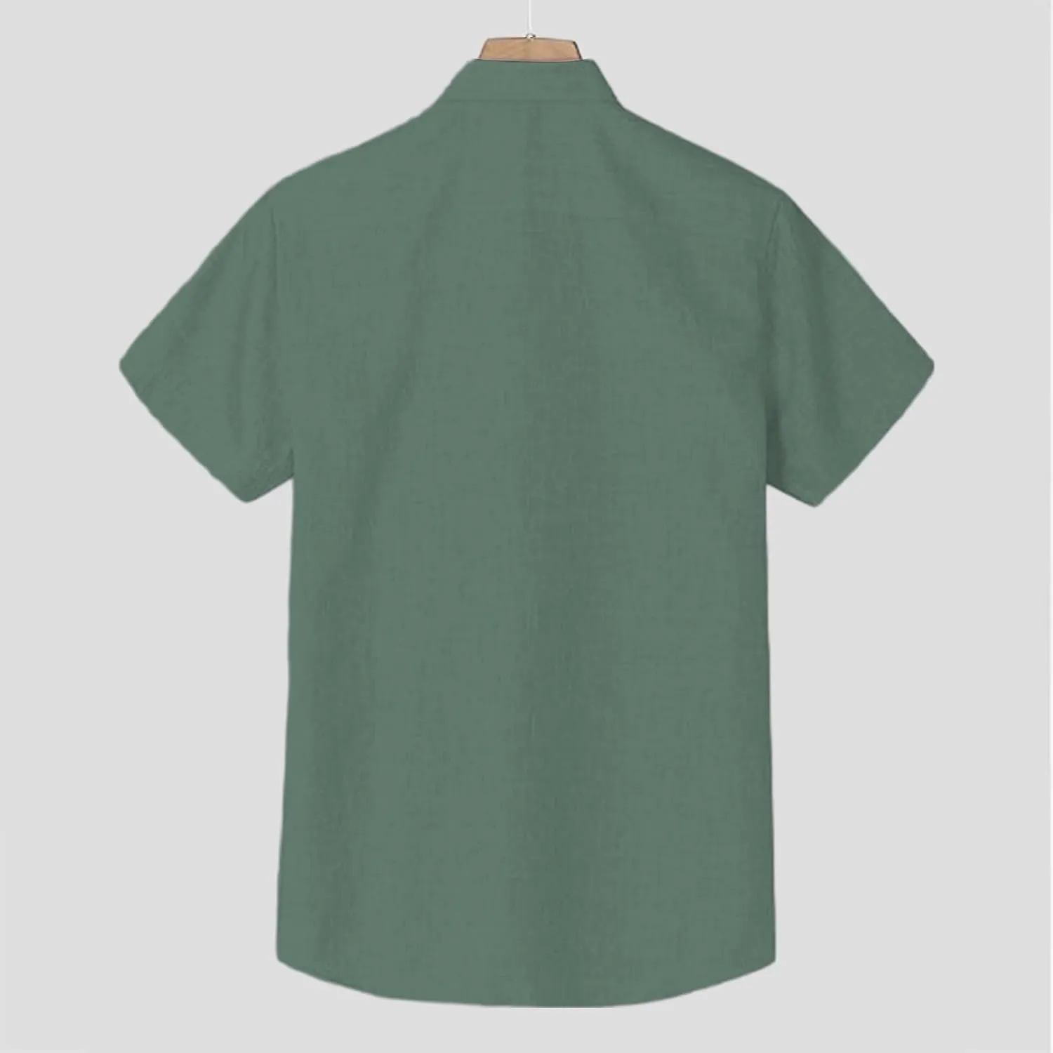 Mens Linen Shirts 2025 Fashion Smart Formal Button Down Shirt Business Casual Work Tee Leisure Summer Beach Tops