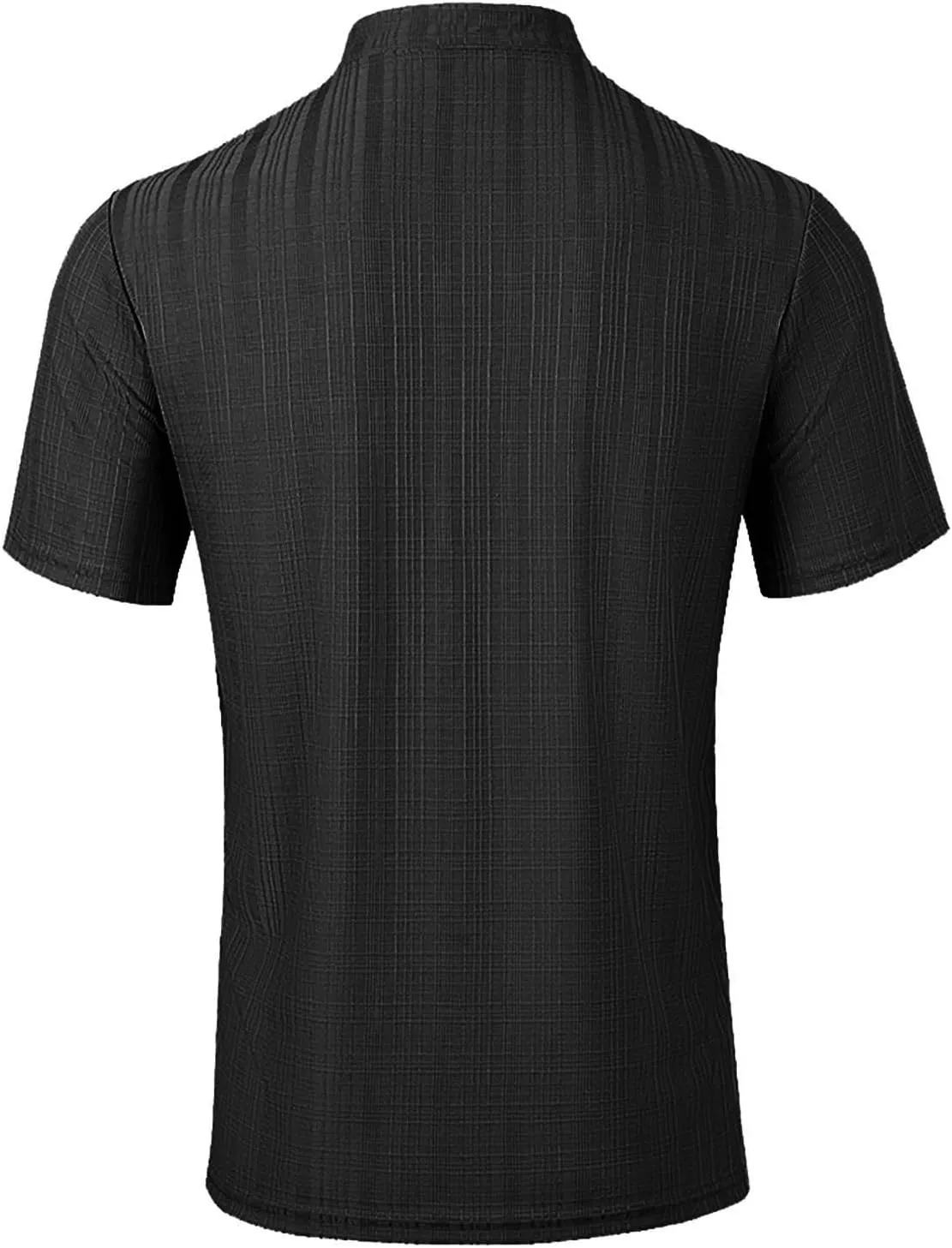 Mens Linen Shirts Short Sleeve Casual Cotton T-Shirts Summer Button Henley Shirt Lightweight Loose Beach Tee Tops