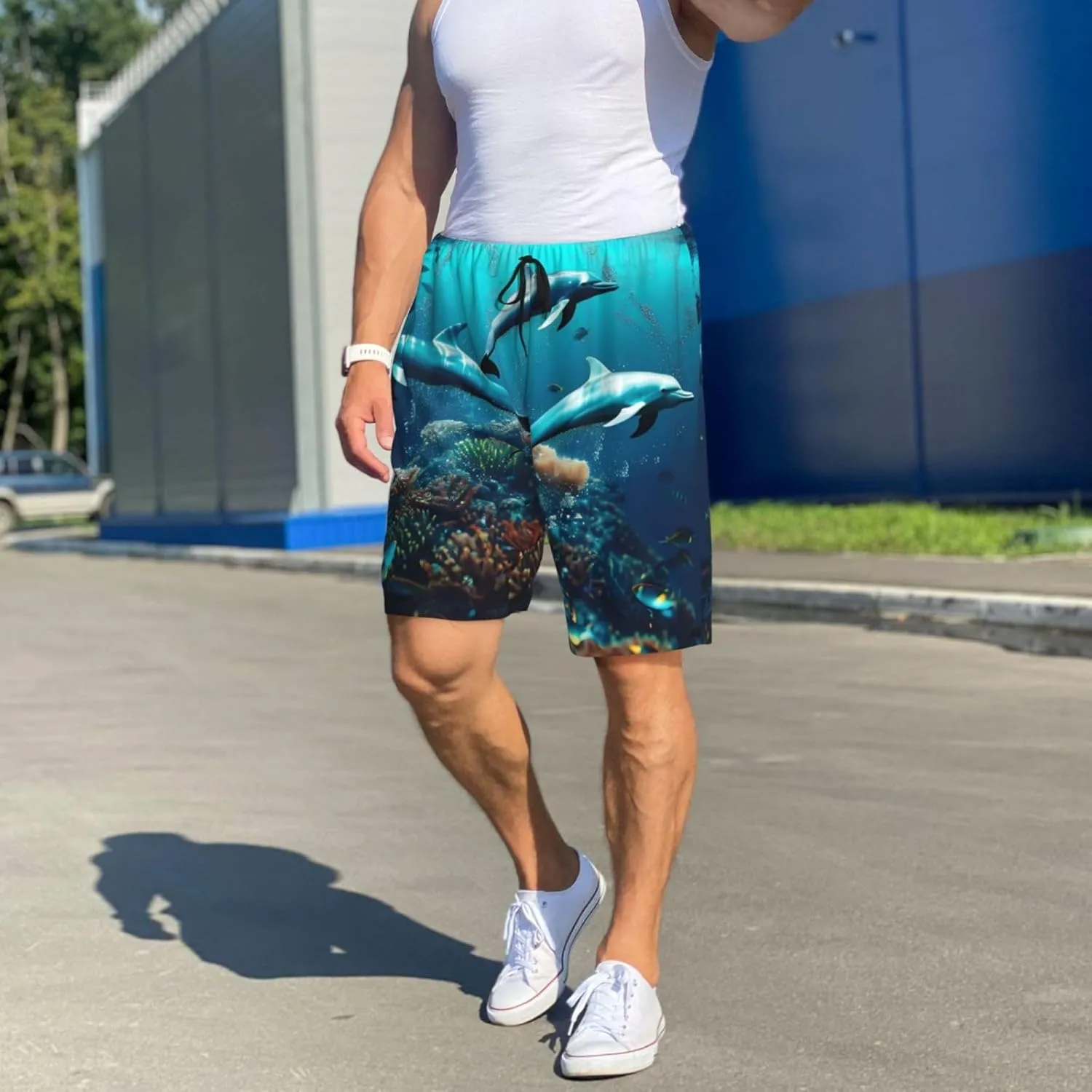 mens pajama pants - Hawaiian Ship Dolphin Comfy Sleep Shorts Mens Pajama shorts, mens lounge shorts pj pants