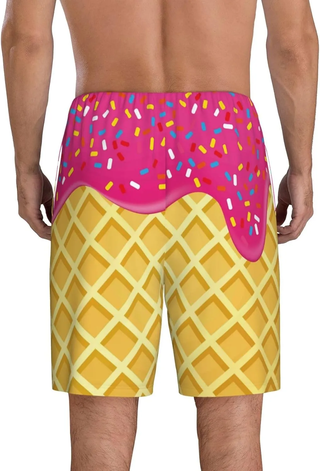 mens pajama pants - Red Ice Cream Comfy Sleep Shorts Mens Pajama shorts, mens lounge shorts pj pants