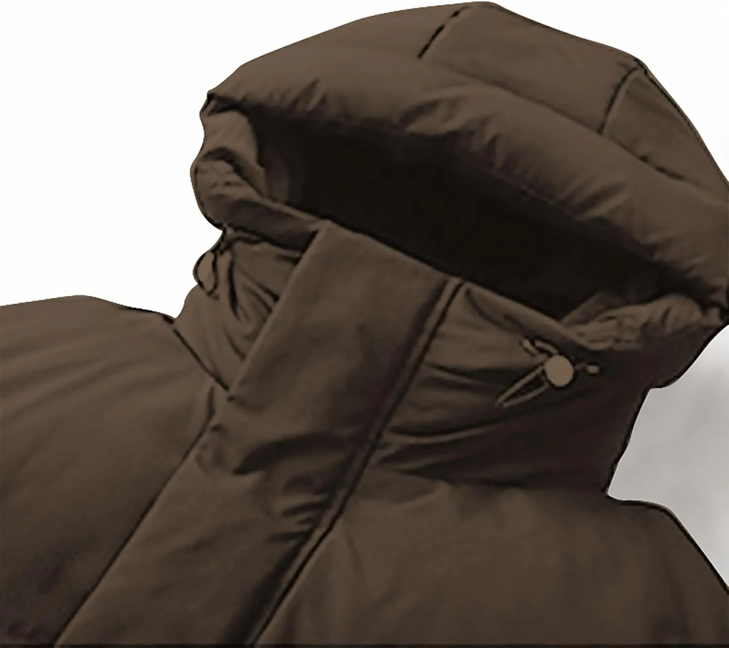 Mens Puffer Jacket Long Winter Coat Hooded Down Jacket Warm Parka Jacket Quilted Insulated Jacket Windproof Coat