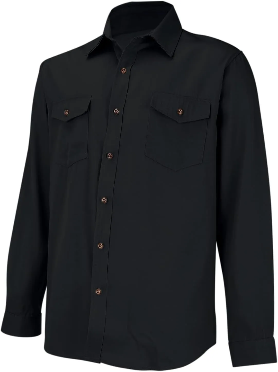 Men's Regular Fit Denim Button Down Shirts Casual Chambray Long Sleeve Lightweight Tops Casual Spread Collar