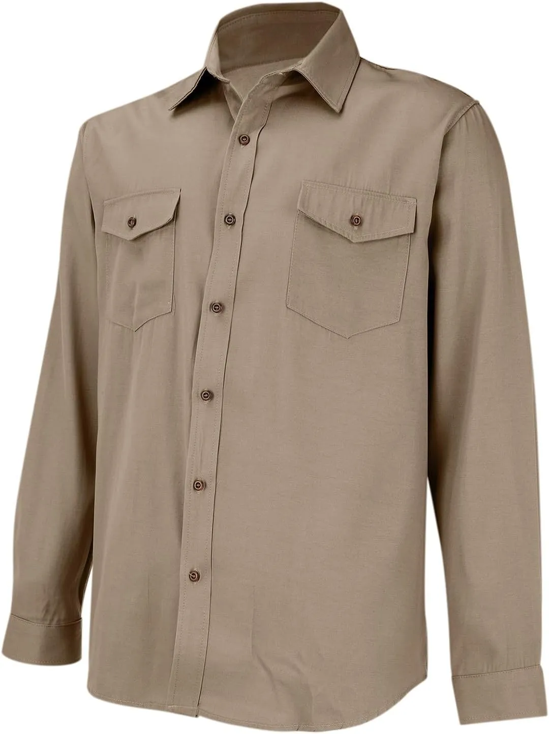 Men's Regular Fit Denim Button Down Shirts Casual Chambray Long Sleeve Lightweight Tops Casual Spread Collar