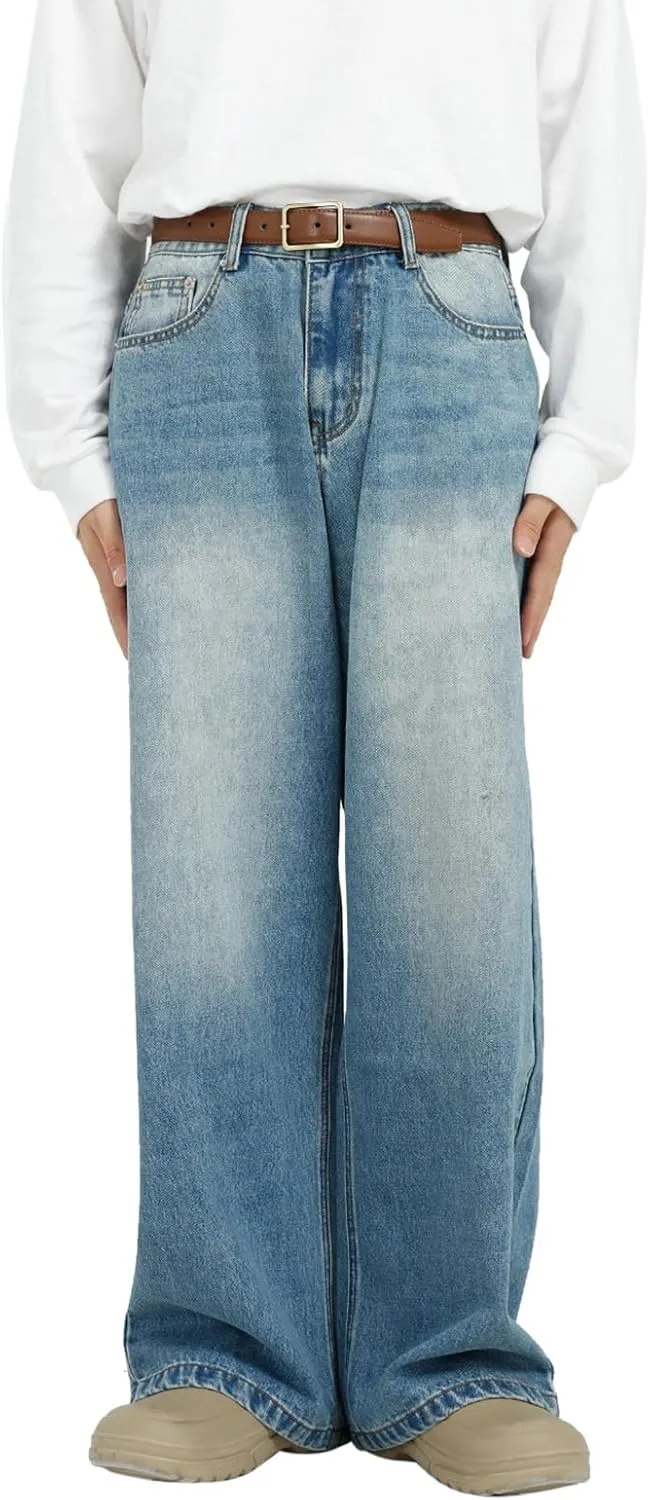 Men's Relaxed Fit Jeans Straight Leg Stretch Comfort Ninth Pants Denim Jeans for Men Outdoor