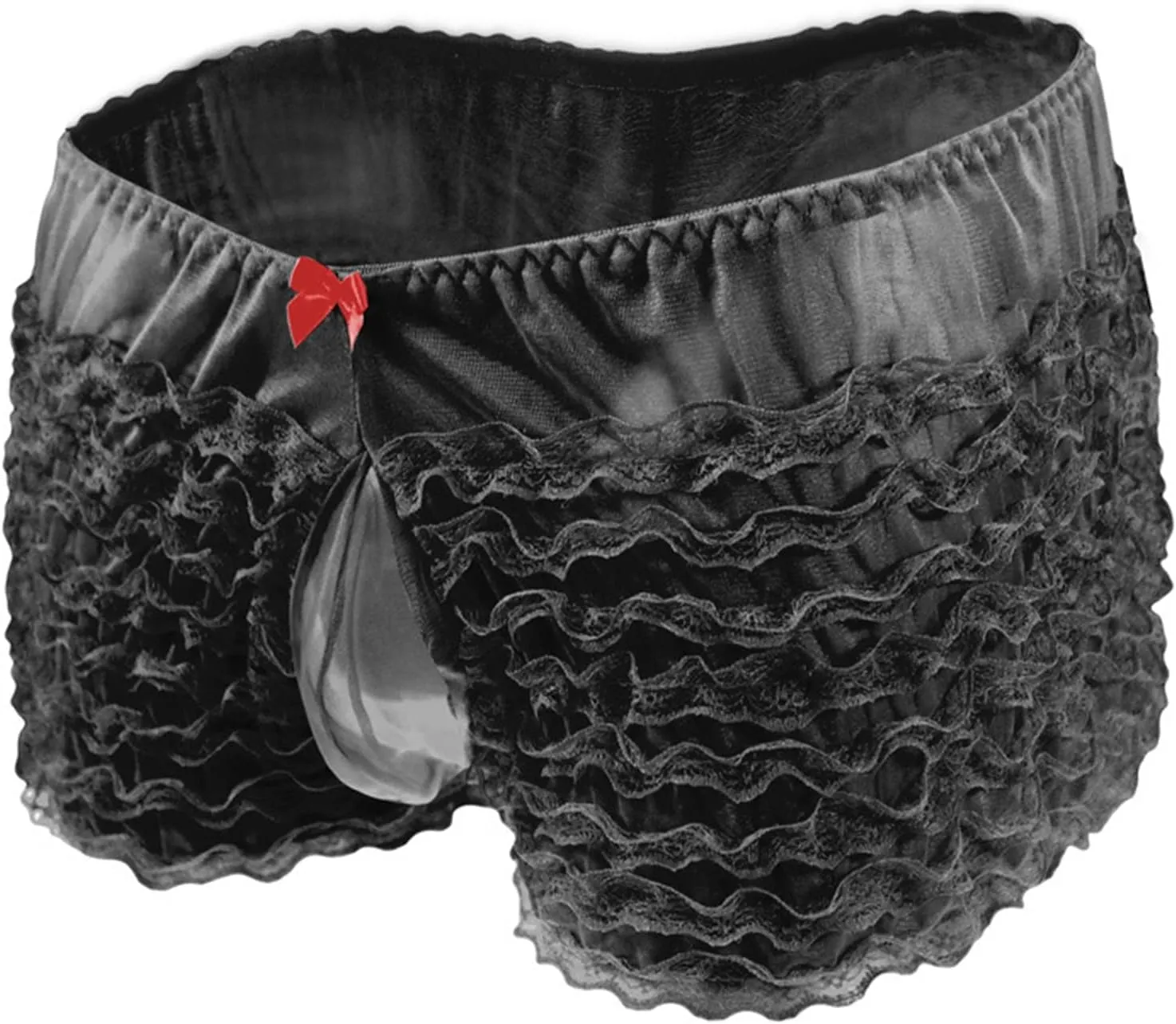 Men's Sexy Lingerie Boxer Brief Underwear Lace Lingerie Bulge Pouch Breathable T-Back Comfortable Slutty Naughty Male