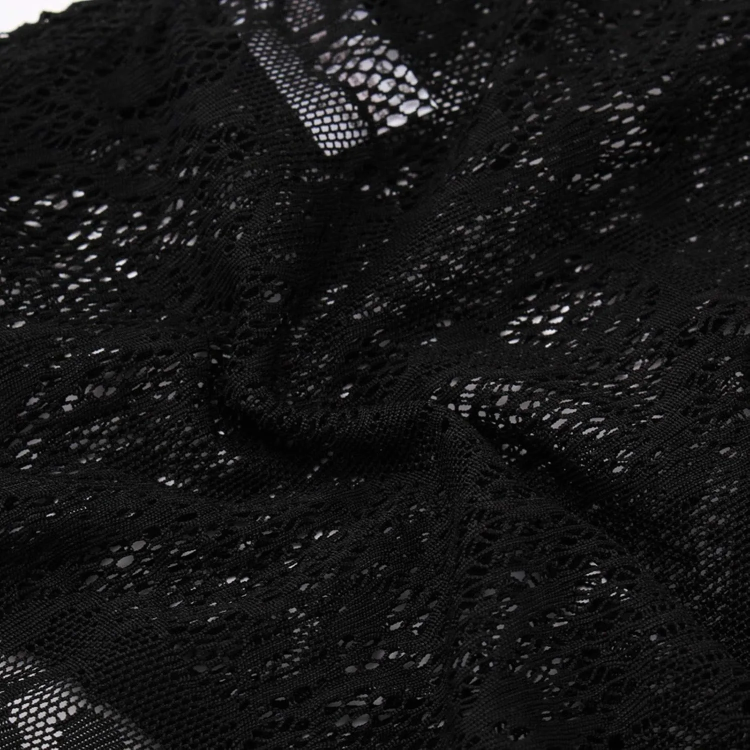 Men's Sexy Underwear Breathable Mesh Boxer Briefs Trunks See Through Fishnet Underpants Lingerie Booty Shorts