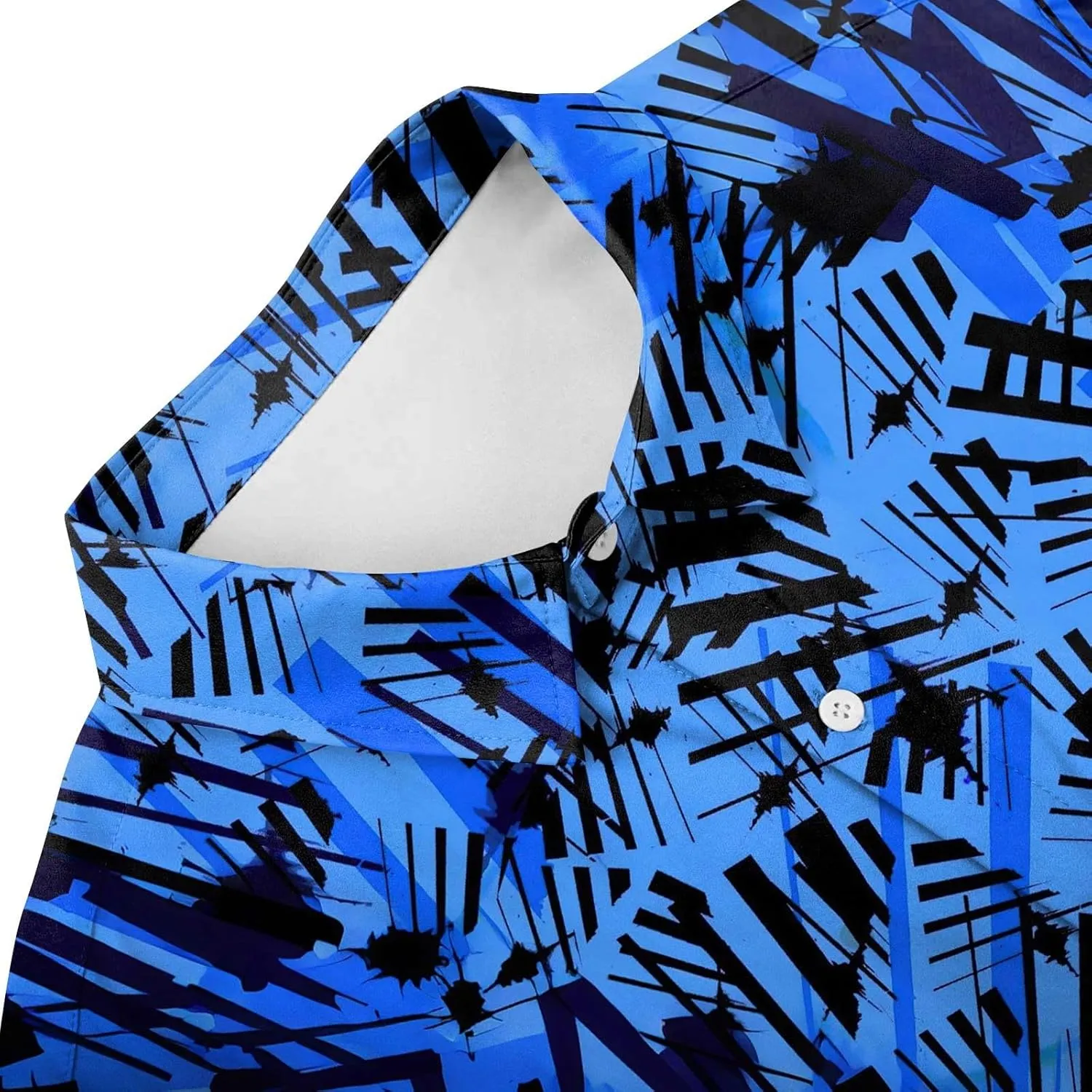 Mens Short Sleeve Shirts Hawaii Print Tops Casual Button Down Shirts for Men Beach Summer Vacation Wedding Tops