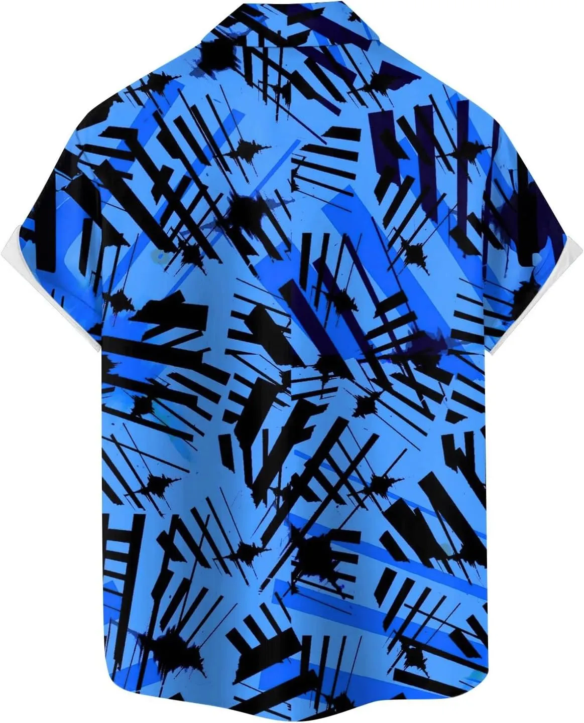 Mens Short Sleeve Shirts Hawaii Print Tops Casual Button Down Shirts for Men Beach Summer Vacation Wedding Tops