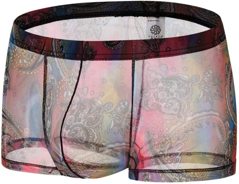 Mens Shorts mens Covered Waistband Boxer Briefs B