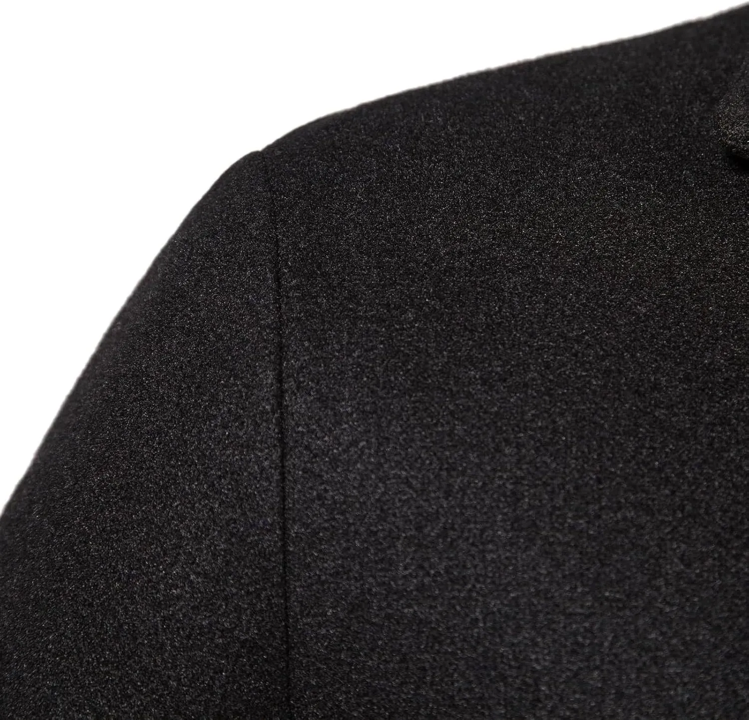 Men's Slim Winter Wool Blend Coat Single Breasted Business Long Pea Coats Notched Lapel Trench Jacket Overcoat