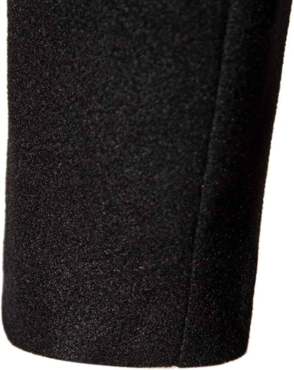 Men's Slim Winter Wool Blend Coat Single Breasted Business Long Pea Coats Notched Lapel Trench Jacket Overcoat