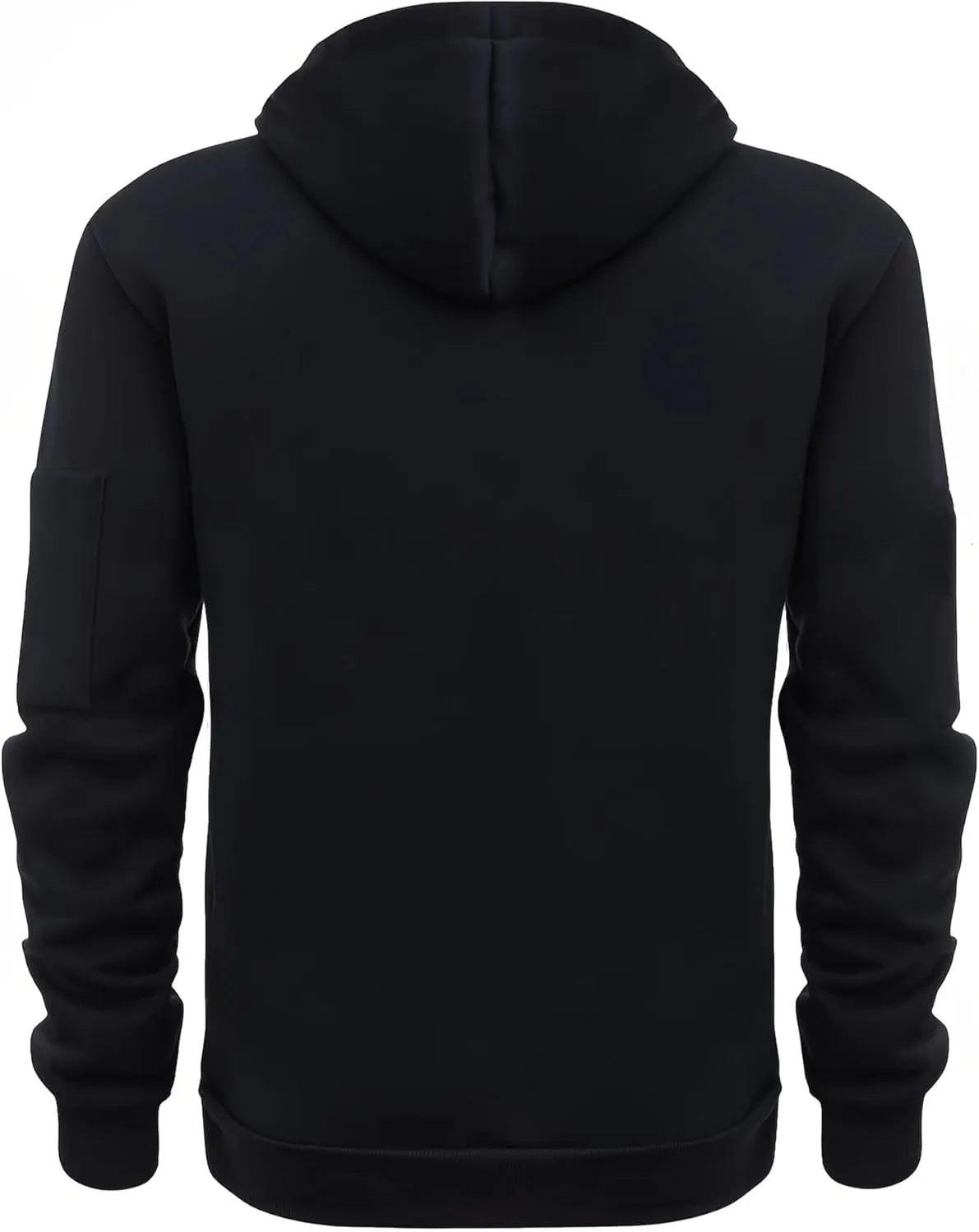 Men's Solid Pullover Hoodies Quarter Zip Sweatshirts Soft Blend Fleece Hooded Sweatshirts Long Sleeve with Big Pocket