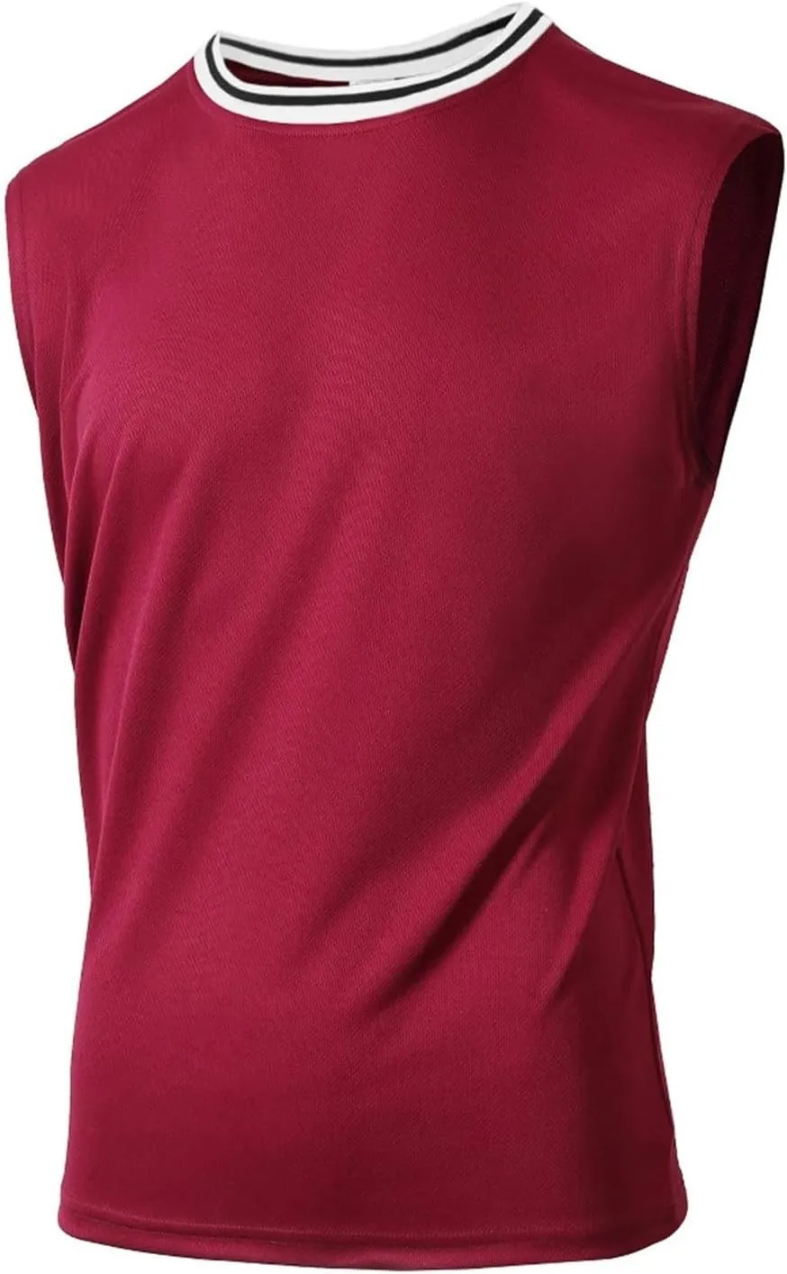 Men's Tank Top Casual Sleeveless Gym Muscle Cut Off Shirts Cotton Dry Fit Moisture Wicking Athletic Workout Shirt