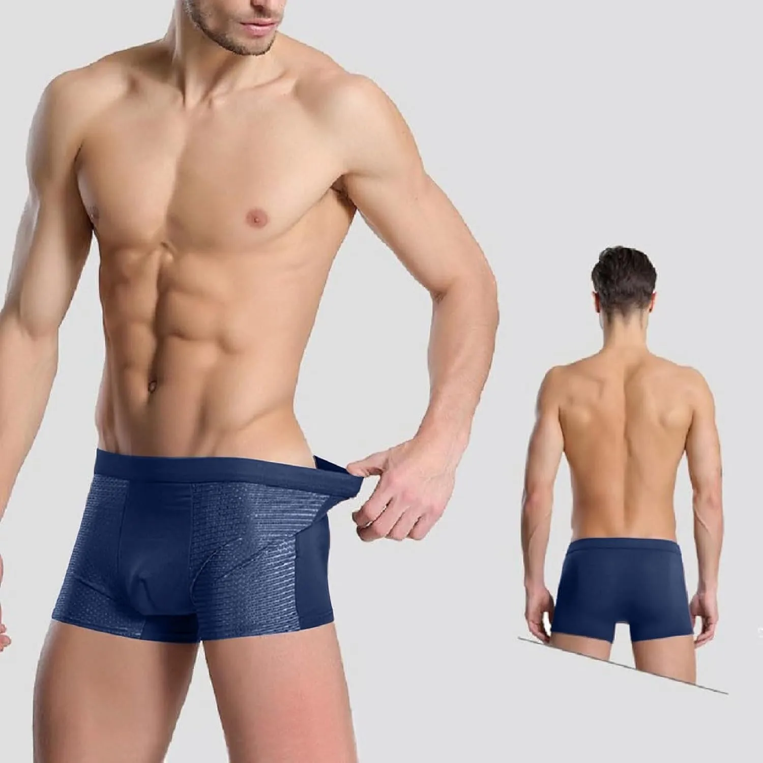 Mens Underwear 4 Multiple Pack Pure Colour Breathable Boxer Briefs Men Stretchy Underpants Daily Trunks