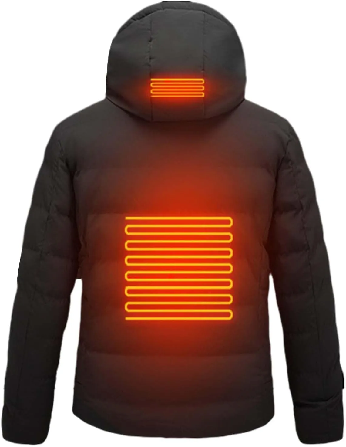 Men's Warm Puffer Jacket Men's Autumn and Winter Simple Comfortable Warm Plus Size Hooded Medium Warm Winter Coats