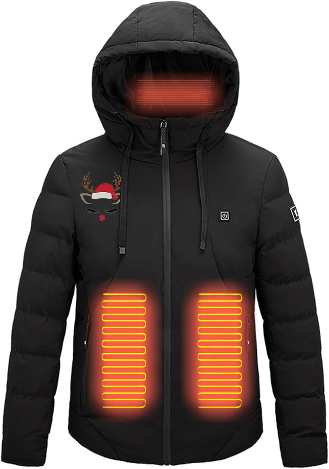 Men's Warm Puffer Jacket Men's Autumn and Winter Simple Comfortable Warm Plus Size Hooded Medium Warm Winter Coats