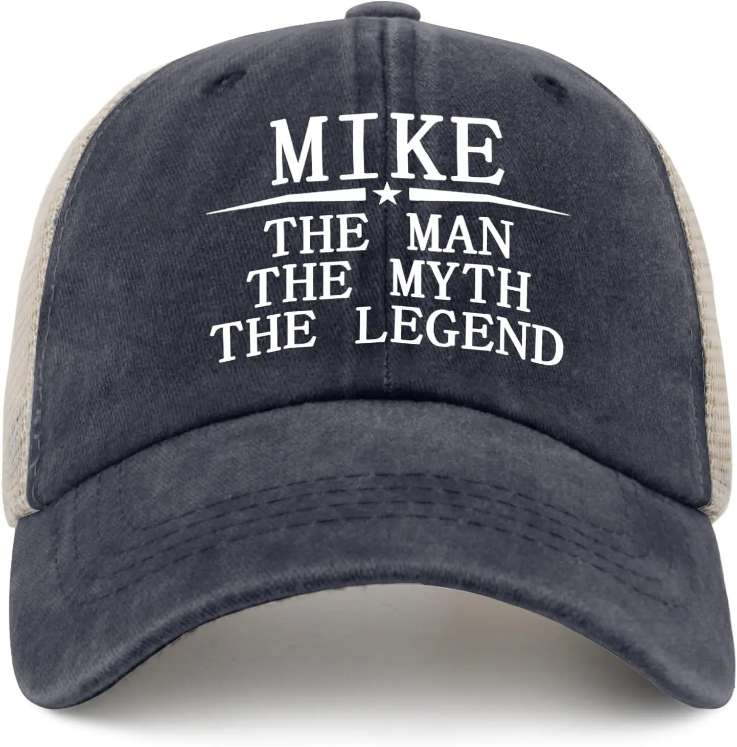 Mike The Man The Myth The Legend Hats for Mens Baseball Caps Stylish Washed Hiking Hat Fitted