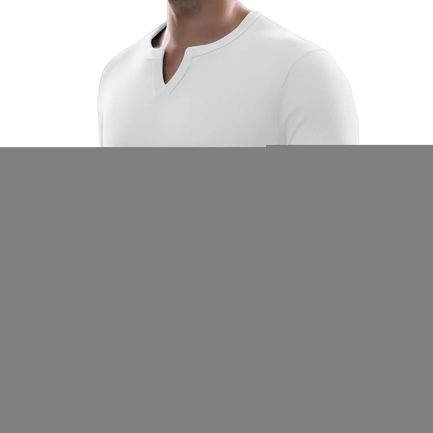 Muscle T-Shirts for Men Stretchy Workout Tops Short Sleeve V Neck Slim Fit Athletic Gym Tees Longline Henley T-Shirt