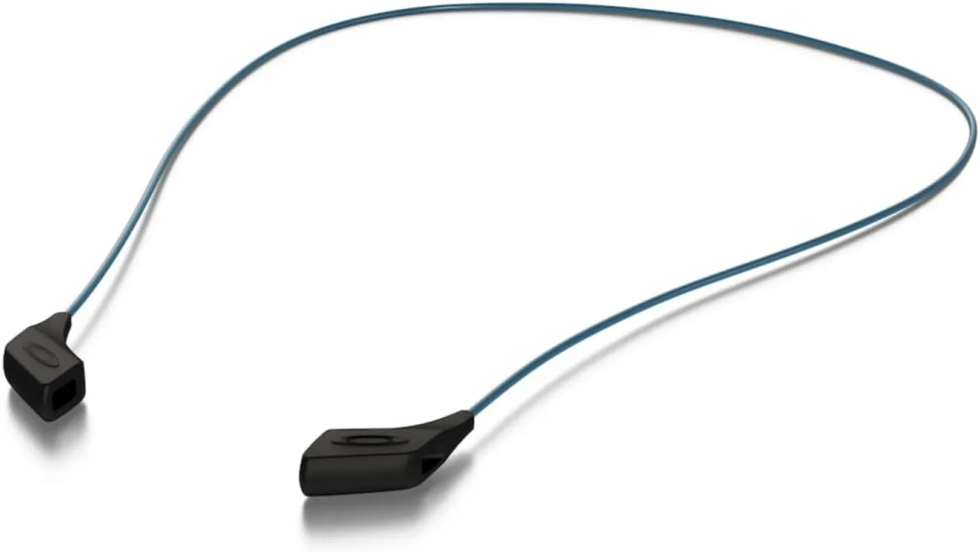 Oakley OO9404 Sunglasses Bundle: OO 9404 940416 Matte Black/Prizm Ruby Policarbonate Standard and Large Blue leash Accessory kit